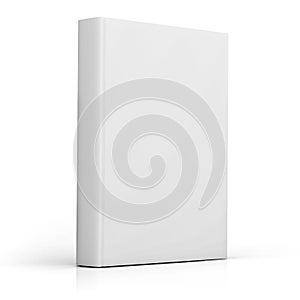 Blank book cover over white background