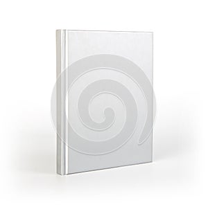 Blank book cover over white background with shadow. photo