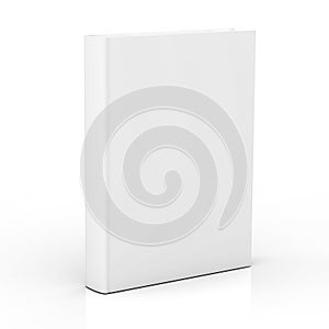 Blank book cover on white background