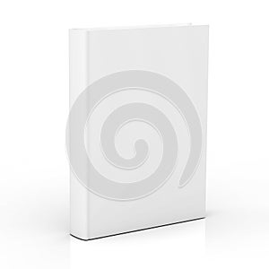 Blank book cover on white background