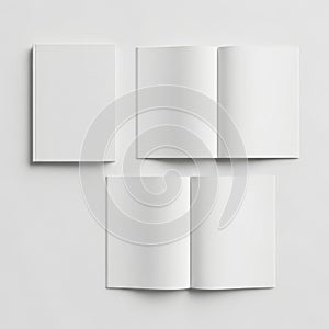 Blank book covers isolated on white background