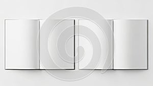 Blank book covers isolated on white background