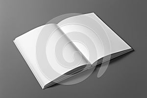 Blank book isolated on grey