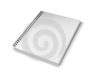 Blank Book on white