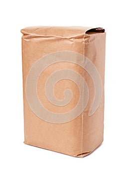Blank brown craft paper bag