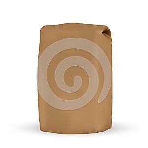 Blank brown packaging bag for bulk products, tea, coffee, spices