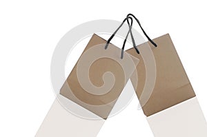 Blank brown shopping paper bag