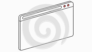 Blank browser window vector template for web design and UI mockups. vector design Generative AI