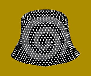 Blank bucket hat 3d rendering