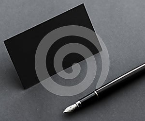 Blank business card for corporate mockup and minimalistic brand identity design