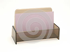 Blank Business Card and Holder