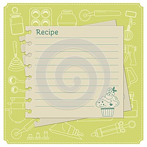 Blank cake themed recipe cards for your sweet creations.