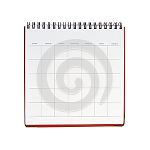 Blank calendar