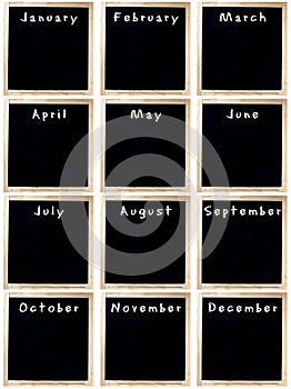 Blank Calendar of Chalkboards