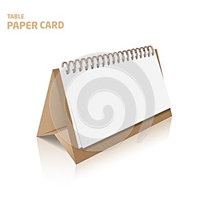 Blank calendar design isolated on white 3d model in color