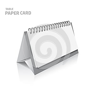 Blank calendar design isolated on white 3d model in color