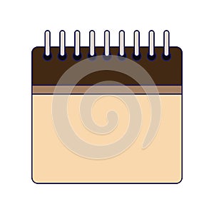 Blank calendar icon, colorful design