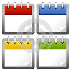 Blank Calendar Icons Set