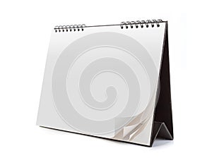 Blank calendar isolated on white background