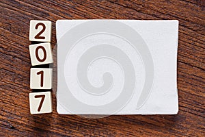 Blank canvas with year 2017 numeric