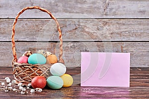 Blank card, Easter still life.