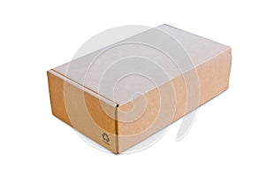 Blank cardboard box isolated