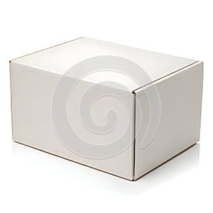 Cardboard box mockup isolated photo