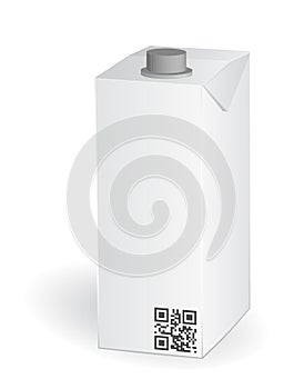 Blank carton package and qr code