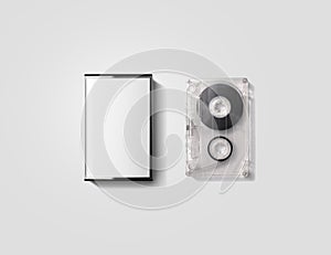 Blank cassette tape box design mockup, , clipping path.