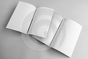 Blank catalog, magazine, book template with soft shadows. Ready