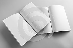 Blank catalog, magazine, book template with soft shadows. Ready