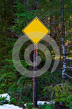 Blank Caution Sign