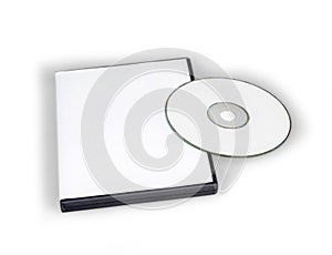 Blank CD or DVD and a blank CD or DVD case