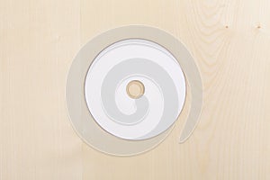 Blank CD on wood