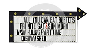 Blank changeable road sign