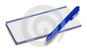 Blank Check Book With Pen