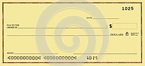 Blank Check with False Numbers