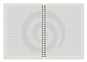 Blank checkered notepad