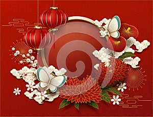 Blank Chinese new year background