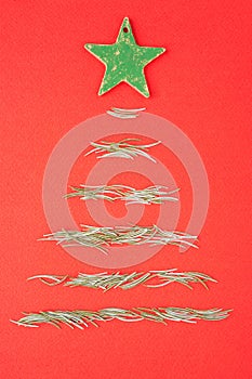 Blank Christmas card, tree ornament