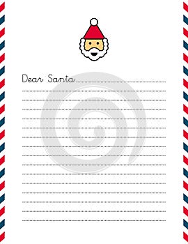 Blank Christmas letter to Santa Claus