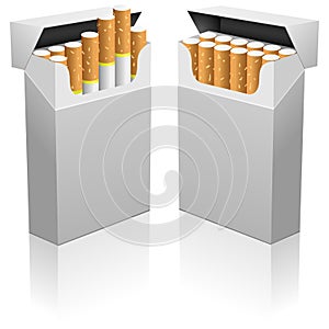 Blank cigarettes pack