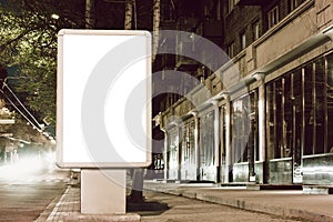 Blank citylight for advertising at the city around, copyspace for your text, image, design