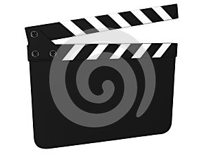 Blank clapboard isolated photo