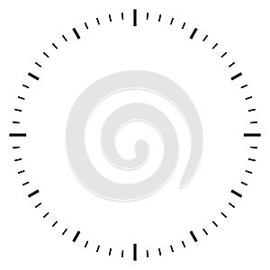 Blank clock dial face