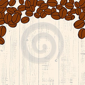 Blank coffee beans frame