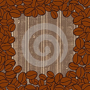 Blank coffee beans frame