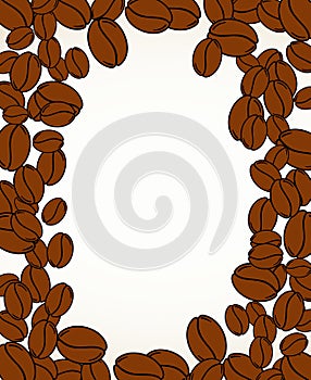 Blank coffee beans frame