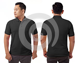 Black Collared Shirt Design Template