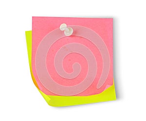 Blank colorful papers with clip